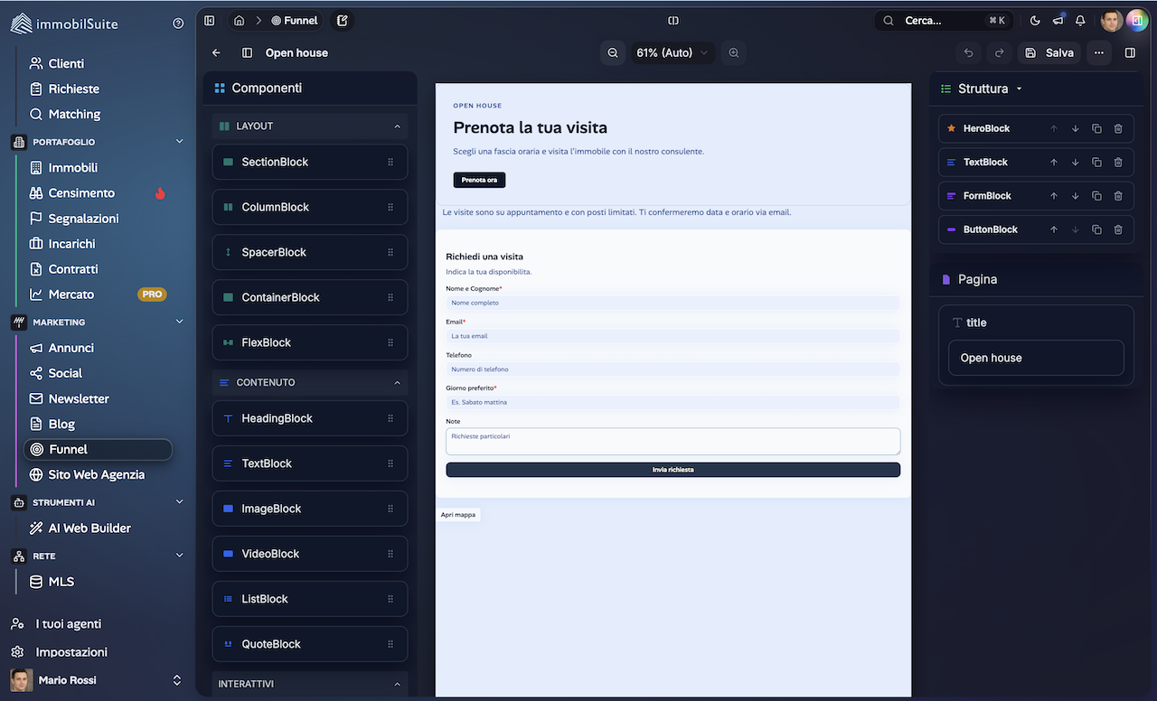 Editor funnel ImmobilSuite